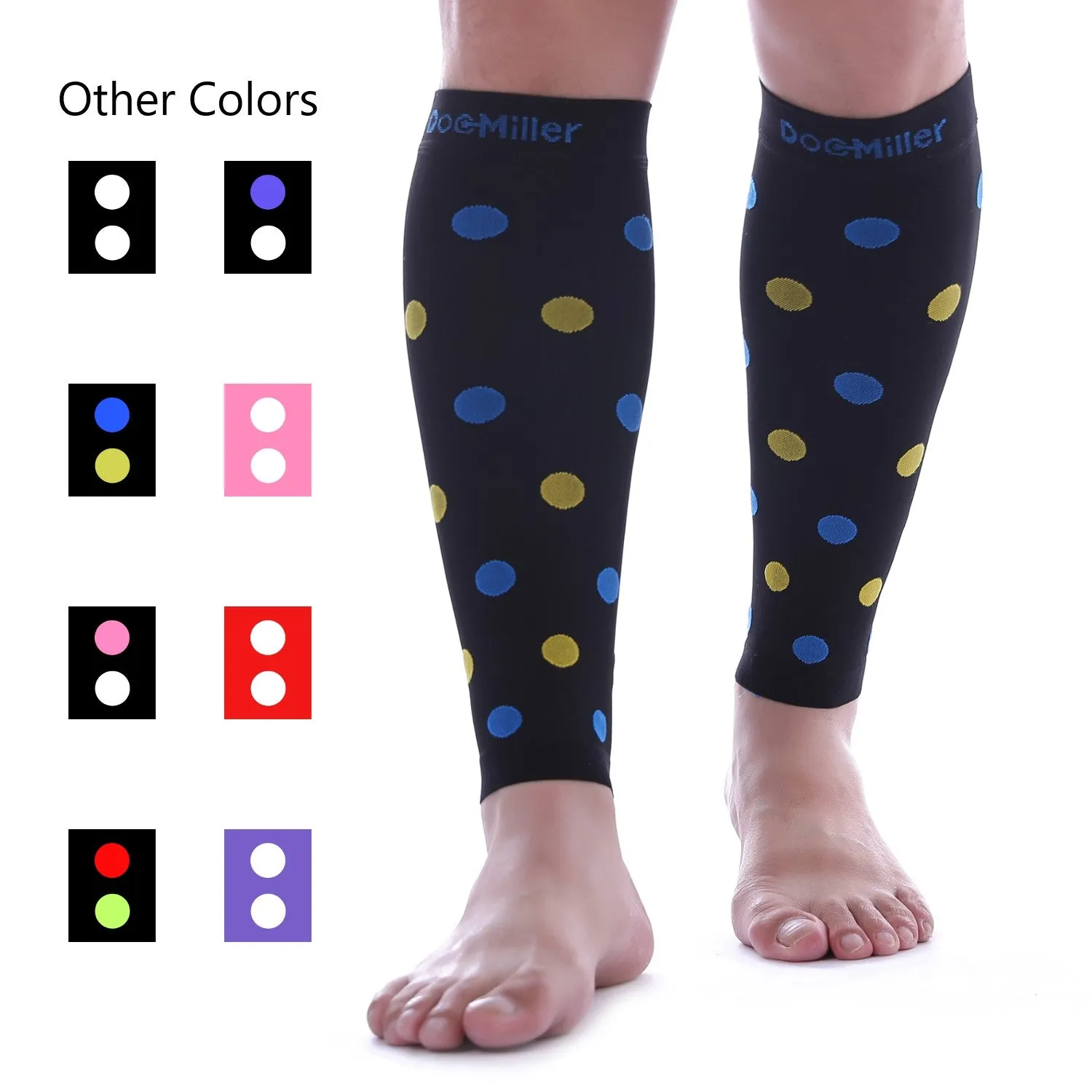 Premium Calf Compression Sleeve 20-30 mmHg Polka Dots