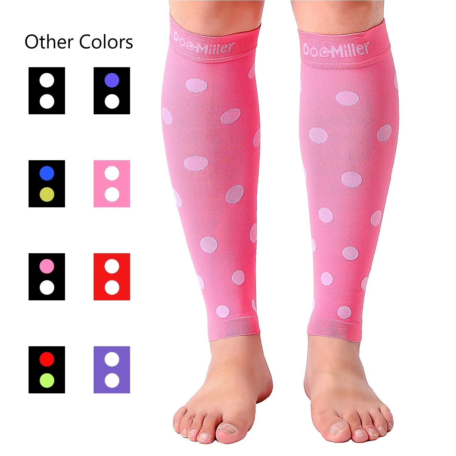 Premium Calf Compression Sleeve 20-30 mmHg Polka Dots