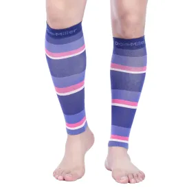 Premium Calf Compression Sleeve 20-30 mmHg PURPLE/PURPLE/PINK/PEACH by Doc Miller