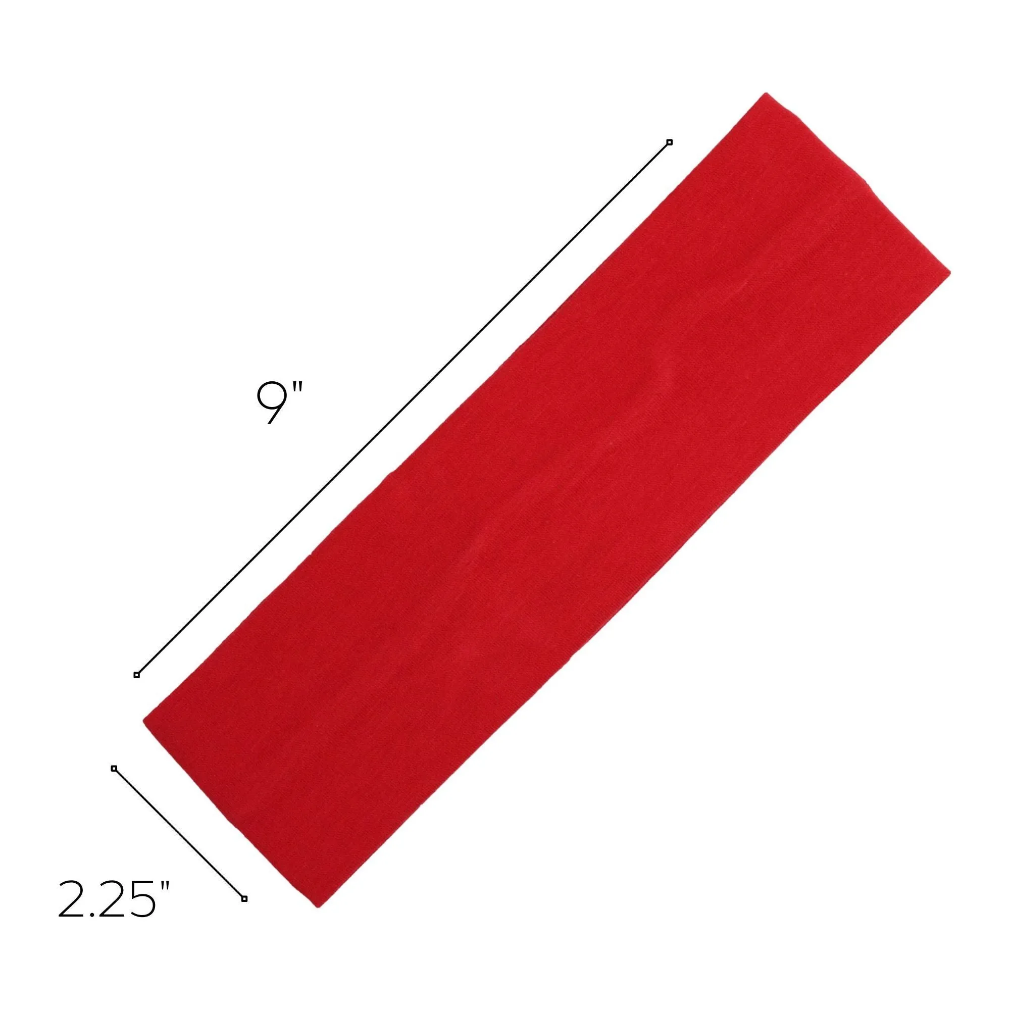 Red Cotton Headbands - 12 Pack