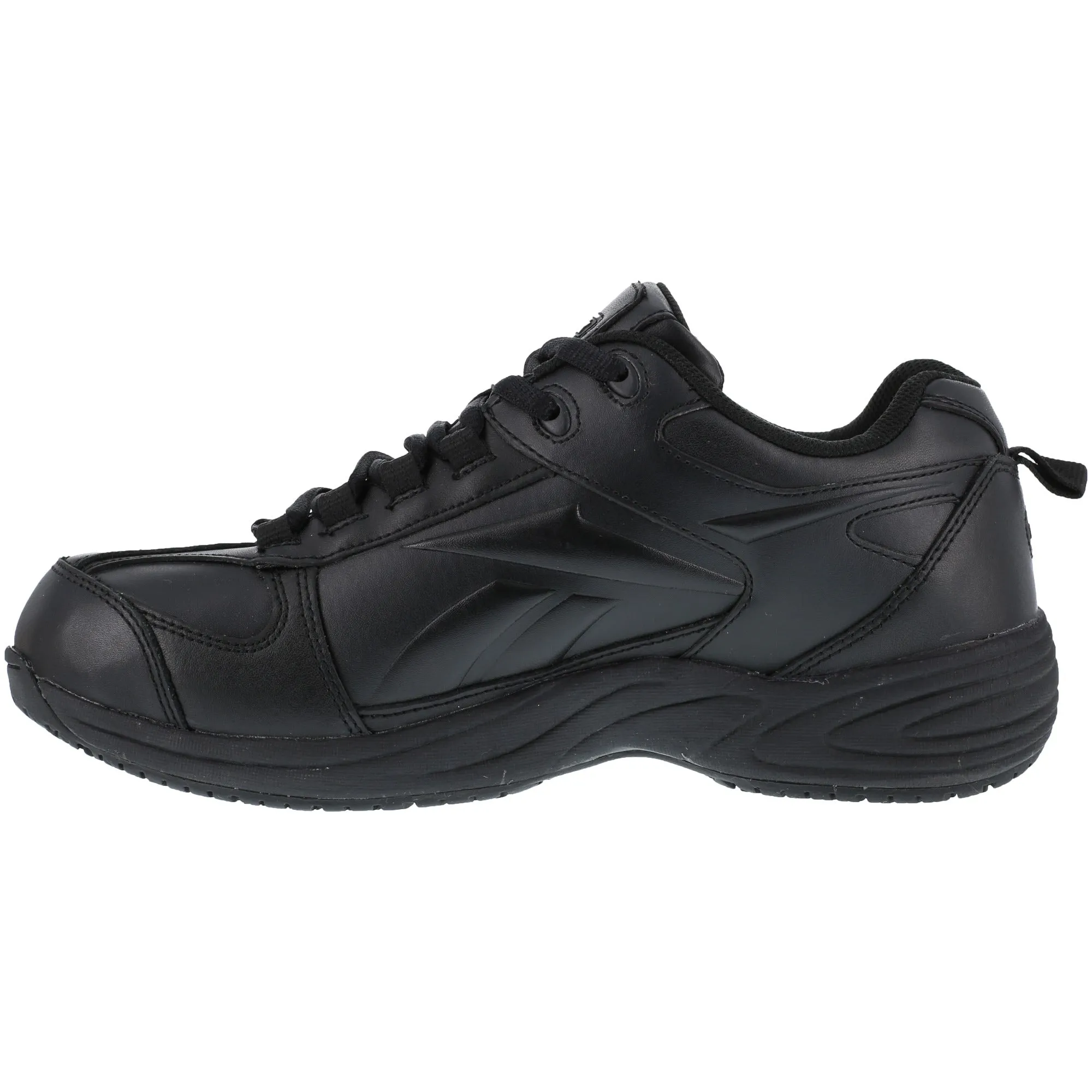 Reebok Mens Black Leather Sport Athletic Oxford Jorie Soft Toe