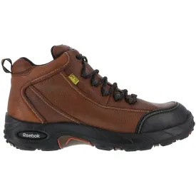 Reebok Mens Brown Leather Internal Met Guard Hiker Tiahawk Comp Toe