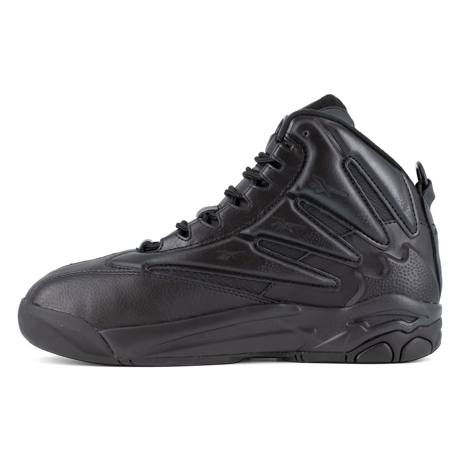 Reebok Mens The Blast Black Leather Work Shoes