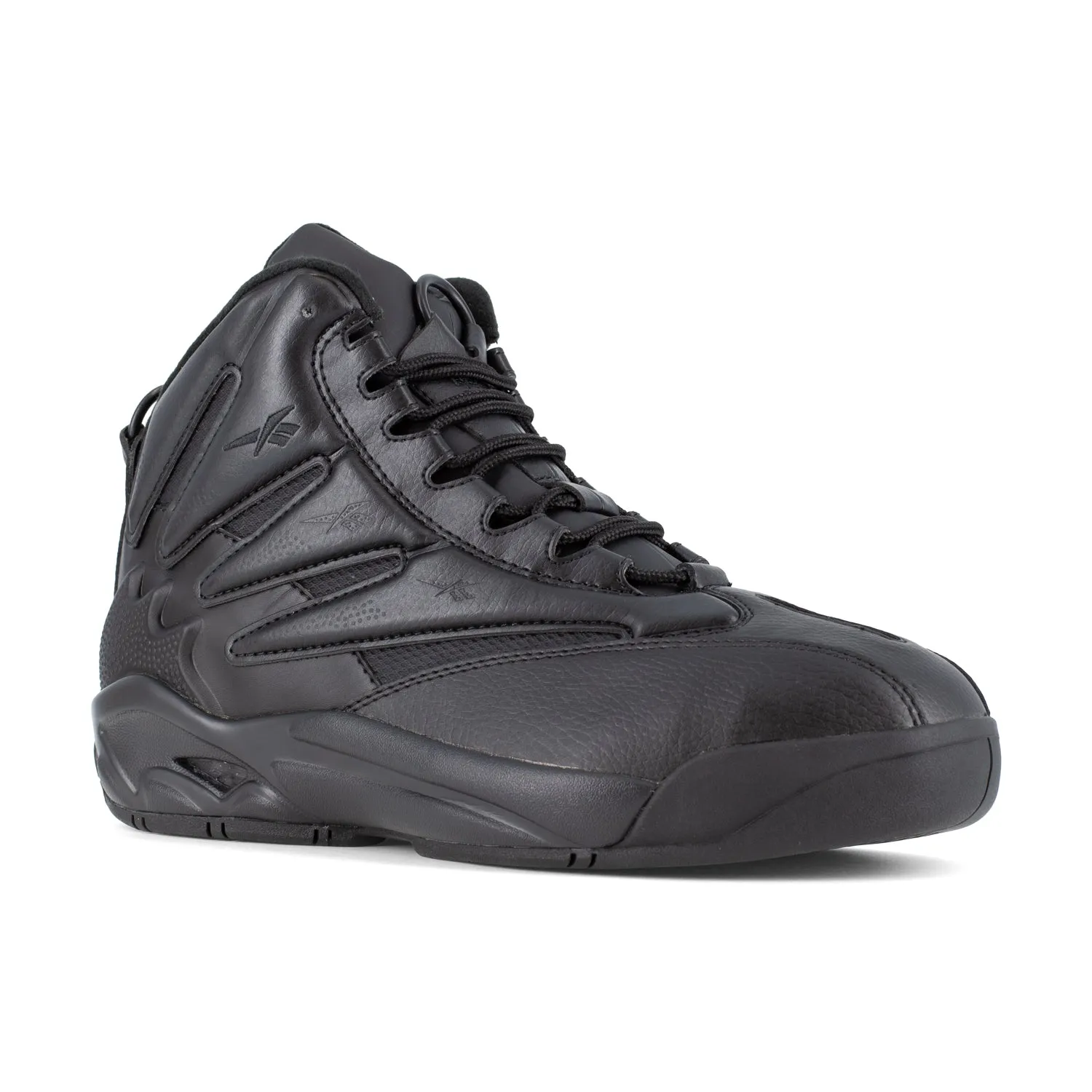 Reebok Mens The Blast Black Leather Work Shoes