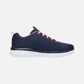 Skechers Graceful-Get Connected Women's Running Shoes -Navy/Hot pink