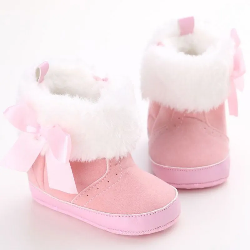 Super Warm Infant Soft Bottom Snow Boots Lace Up Baby Boys Girls Shoes Baby Prewalker Boots